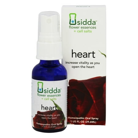 Siddha - Sidda Flower Essences + Cell Salts Heart Homeopathic Oral Spray - 1 oz.