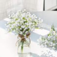 thumbnail image 2 of Muchenggift Floral 15" Artificial Plastic White Baby's Breath Wedding Bouquet (10 Pieces 30 Count), 2 of 5