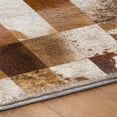 thumbnail image 5 of Addison Rugs Dream Shag Premium Machine Washable Transitional Boxes Brown Runner Rug, 2'3" x 7'6", 5 of 8