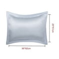 thumbnail image 2 of Unique Bargains 2-Pack Satin Silk Envelope Closure Pillow Shams Silver King, 2 of 8