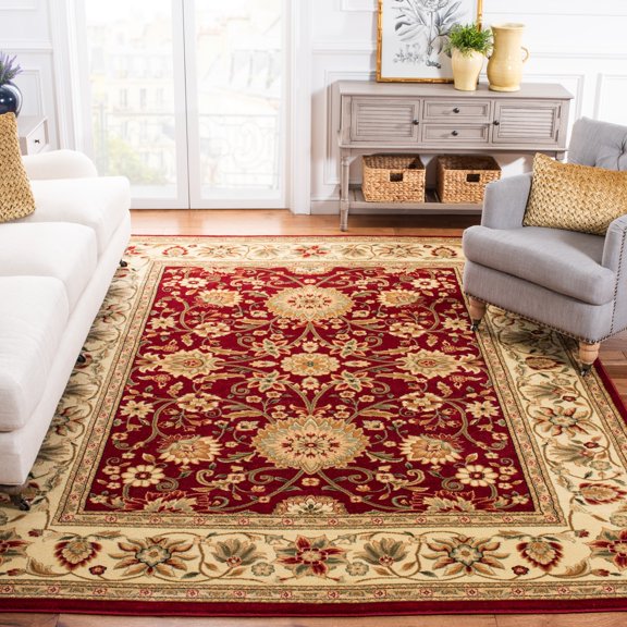 Safavieh Lyndhurst Victoria Floral Area Rug, Red/Ivory, 10' x 14'