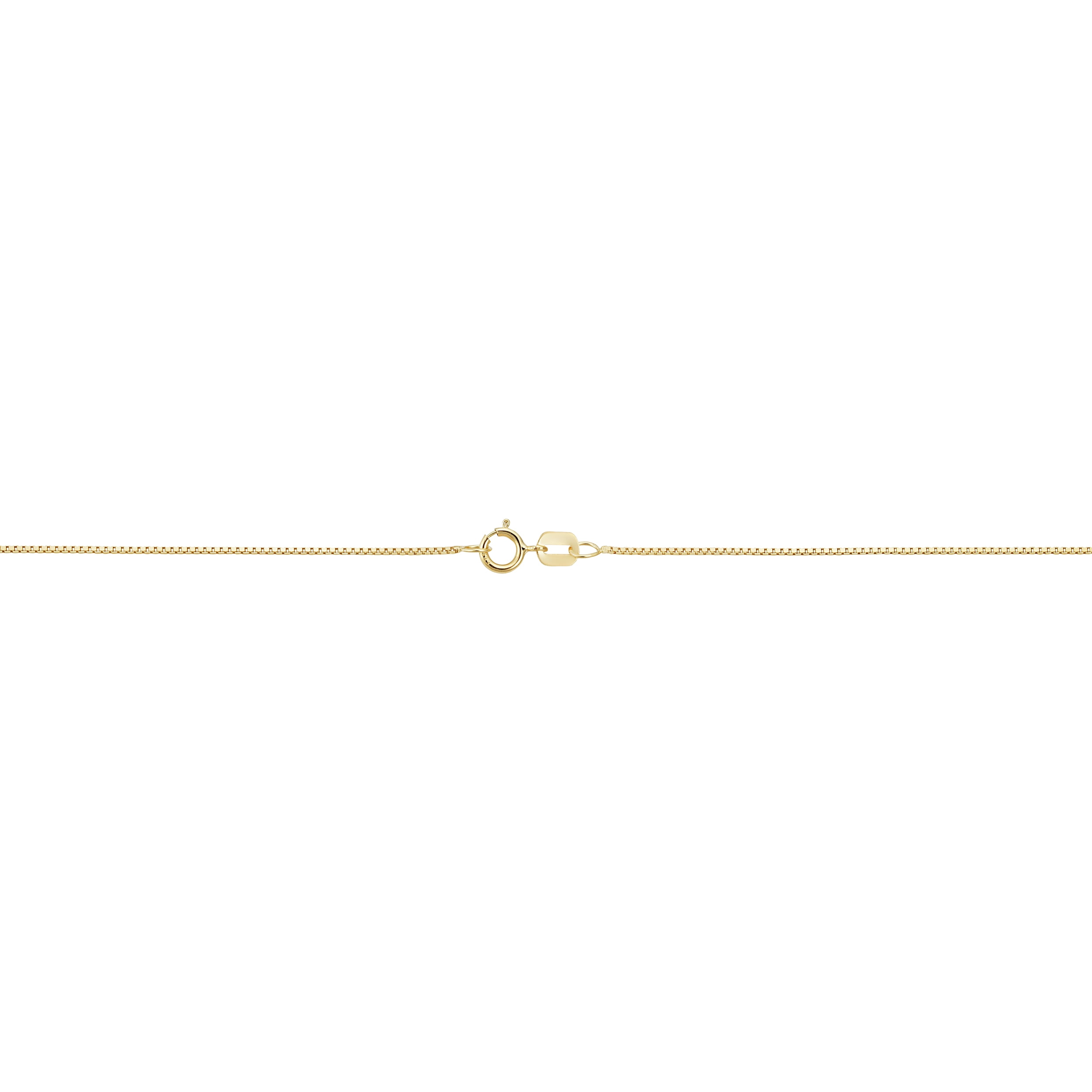 KoolJewelry 14k Yellow Gold Venetian Box Chain Pendant Necklace for Women (0.7 mm, 22 inch)