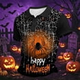 thumbnail image 6 of IAJDKMEK Halloween Men's Polo Short Sleeve Shirt - Button-Down Collar Knit Shirt, Breathable Summer Shirt for Daily Wear, Party, Golf Shirt & Halloween Costume,White S, 6 of 7