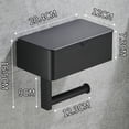 thumbnail image 2 of Portarrollos de Papel Higiénico de Pared en Negro - Portarrollos de Papel Higiénico de Acero Inoxidable con Estantes Amplios, Portarrollos de Papel Higiénico de Pared para Inodoros y Cocinas (Perforado/Sin Perforar) oso de fresa Electrónica, 2 of 5