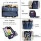 thumbnail image 2 of Bolsa de tejer, bolsa de ganchillo, bolsa de hilo de tamaño mediano, organizador de bolsa de ganchillo para hilo/ganchos/agujas/accesorios de ganchillo, (azul), 2 of 5