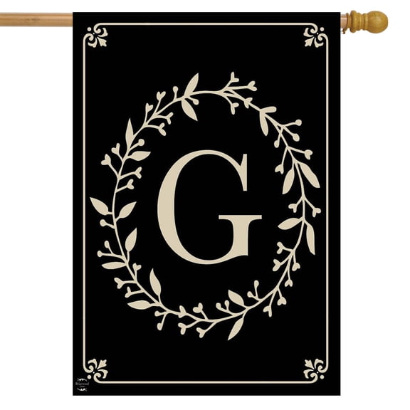 Briarwood Lane Classic Monogram Letter G Double-Sided House Flag