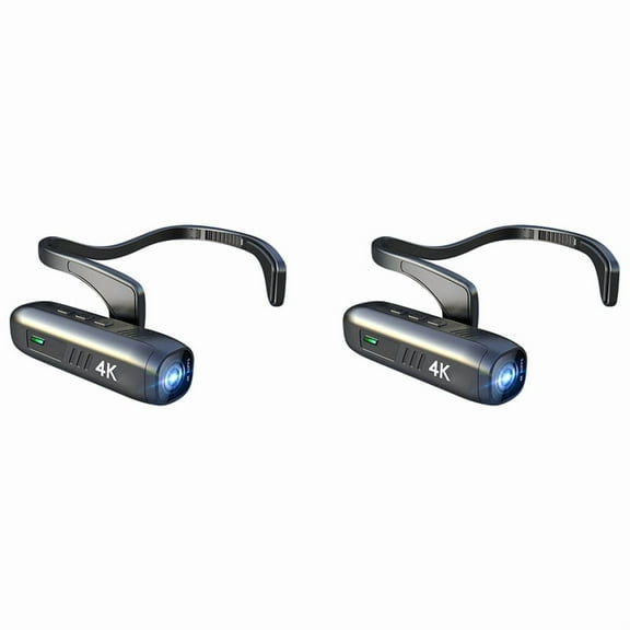 2X 4K 30FPS Head Mounted Camera Wearable WiFi Video Camcorder Camera 120°Wide Angle Lens Anti-Shake APP Control Camera