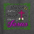 thumbnail image 3 of Wild Bobby, Raised On Sweet Tea & Jesus, Inspirational Christian, Men Long Sleeve Shirt, Heather Black, Small, 3 of 5