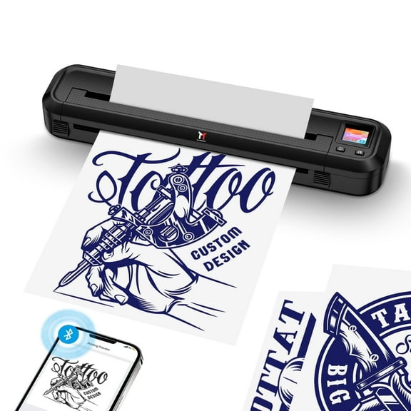 TATOPRT M500 Wireless Bluetooth Thermal Tattoo Stencil Printer Machine Kit with 10pcs Transfer Paper