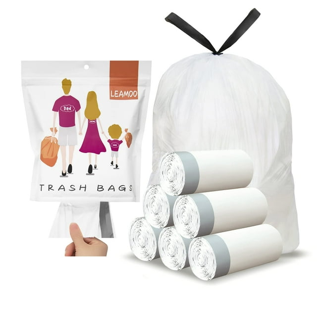 Bolsa de basura Leamoo de 10 L/2.6 galones con cordón, 90 unidades
