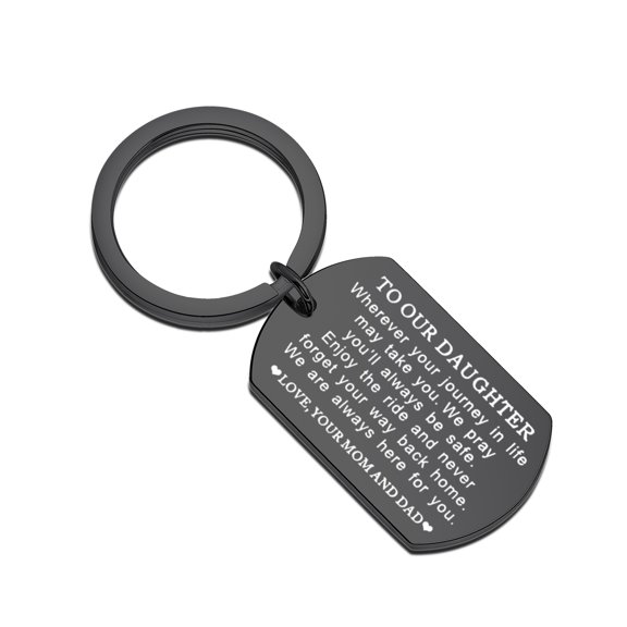 MYOSPARK To My Daughter keychain from Mom Gifts for Daughter Graduation Birthday(Black)