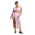 thumbnail image 3 of ELOQUII Women's Plus Size Mesh Maxi Asym Skirt Coverup, 3 of 3