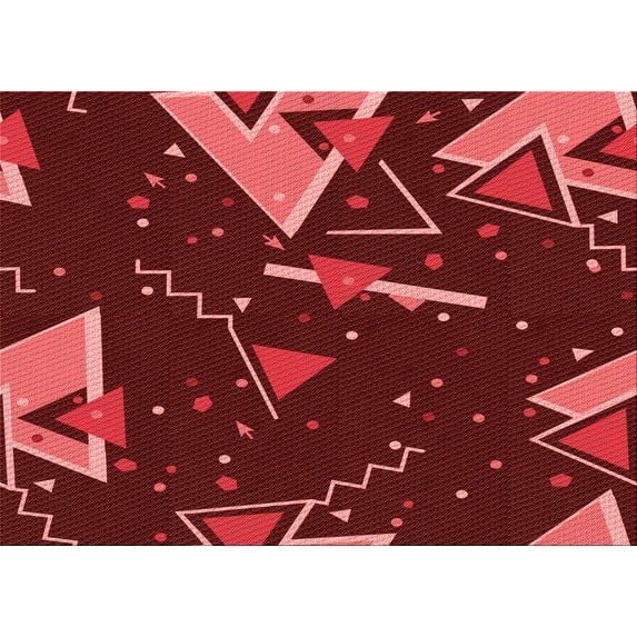 Ahgly Company Machine Washable Indoor Rectangle Transitional Grapefruit Red Area Rugs, 6' x 9'