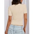 thumbnail image 2 of Remera PRETTYGARDEN 2025 Verano de Punto Acanalado Ajustada, 2 of 5