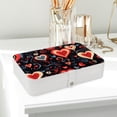 thumbnail image 6 of Valentine's Day Portable PU Leather Jewelry Box with Removable Compartment, Bracelet Holder, and Jewelry Display, 6 of 6