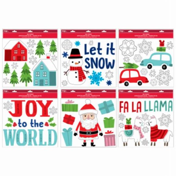 IG Design Group Americas 11.5 x 12 in. True Value Xmas Gel Clings, Large