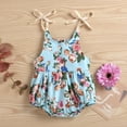 thumbnail image 2 of Odeerbi Baby Girls Boys Clothes Baby Rompers Flowers Straps Sleeveless Jumpsuit 2025 Casual Bodysuit, 2 of 9