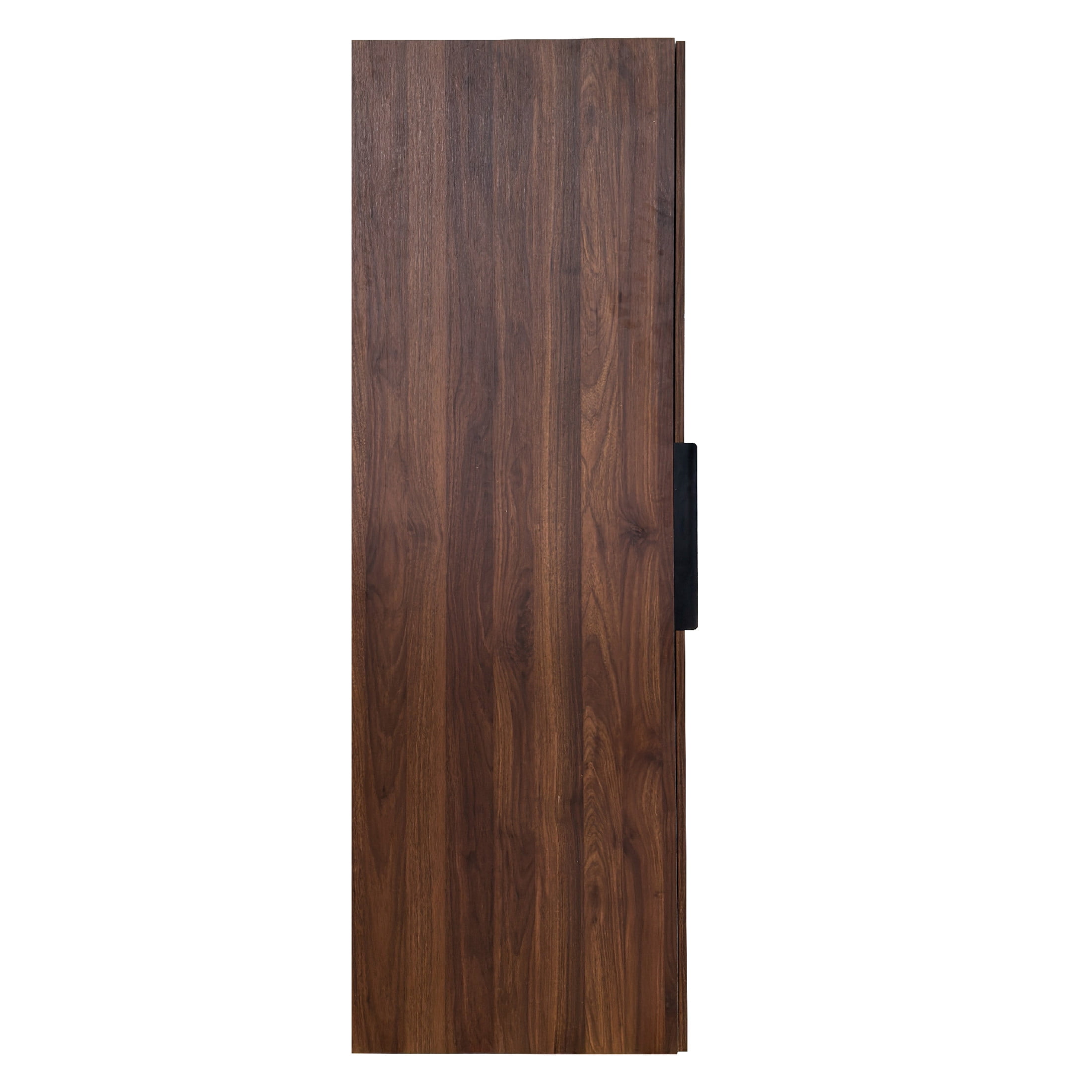 Noble House Endy Freestanding Kitchen Pantry Cabinet with Shelves & Side Racks, Buffet Cupboard Sideboard, Walnut