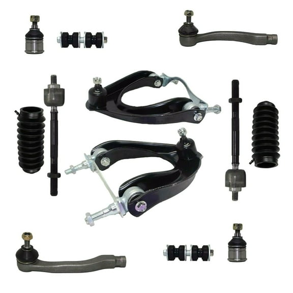 12 Pc Complete Suspension Control Arm Ball Joints Sway Bars Tie Rods Bellow Boots Kit Fits select: 1988-1991 HONDA CIVIC