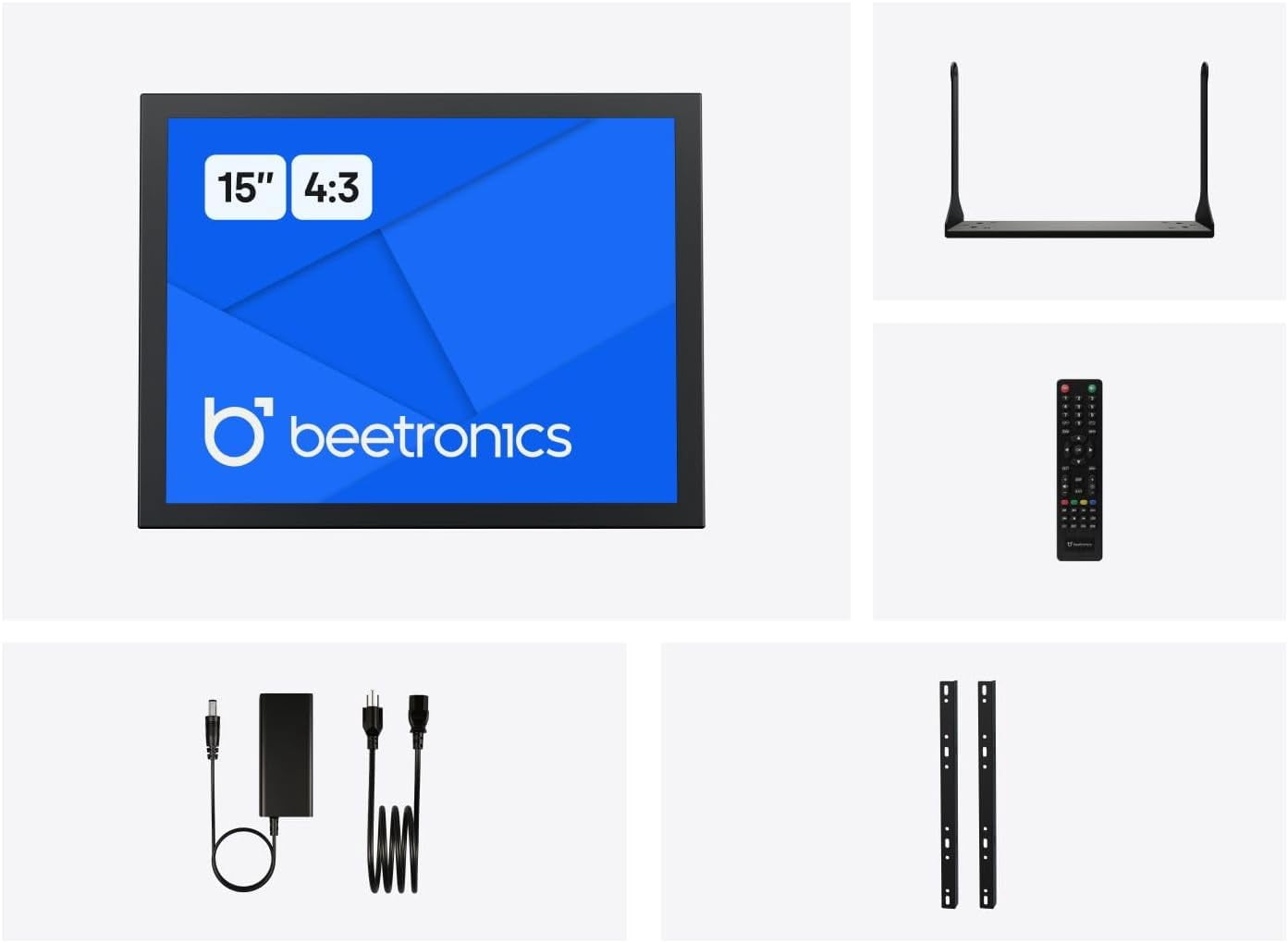 Beetronics 15" Industrial-Grade IPS Monitor 15VG7M, Full HD, 4:3, Digital Signage and Computer Display