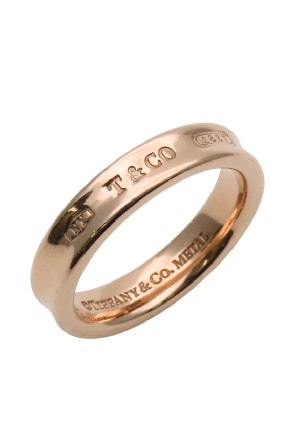 Pre-Owned Tiffany & Co. 1837 Narrow Rubedo Metal Pink Gold Ring for Women