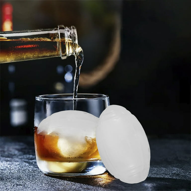 Large Ice Ball Molds Reusable 4 Grids Ice Cube Tray with Lid Flexible Ice  Ball Maker Ball-Shaped Ice Cube Molds Easy Release for Freezer Whiskey