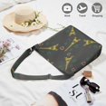 thumbnail image 2 of Shopping Bag for Women Office Workers Cute Fashion Reusable Shopping Bag with Zipper Tote Reusable Bags,Eiffel Tower Women's Retro Large Size Canvas Shoulder Bag Hobo Crossbody Handbag Casual Tote, 2 of 5