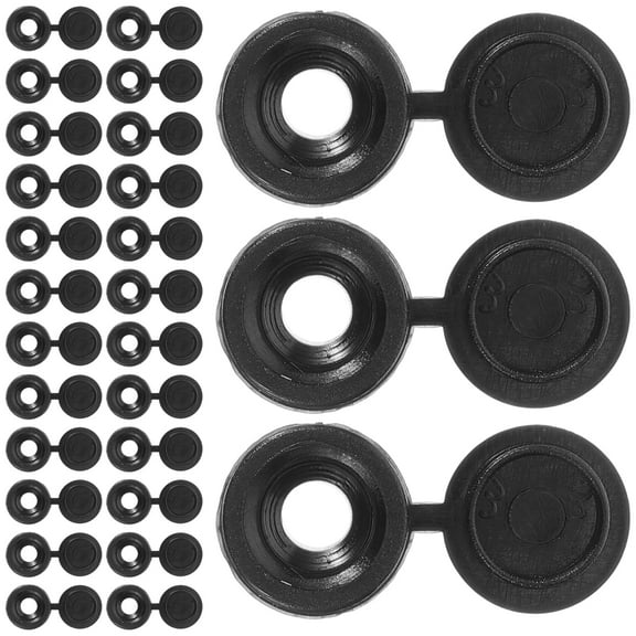 100 Pcs Screw Cover Decorative Screw Caps Screw Cap Covers Black