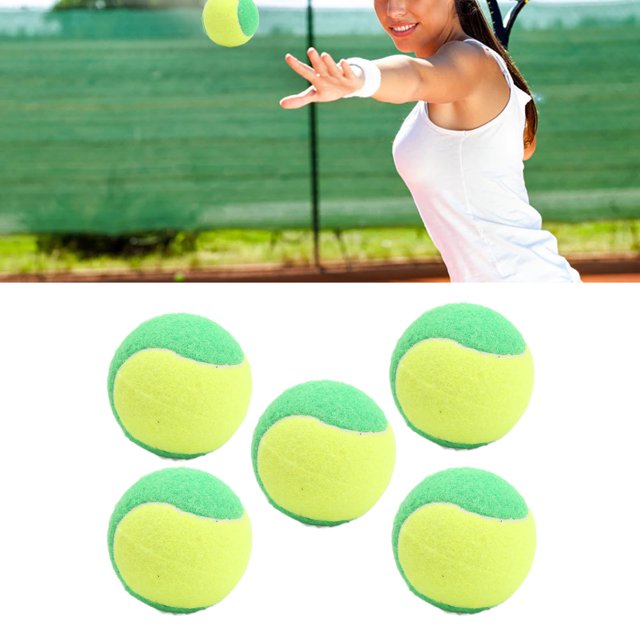 Tennis Ball Set, 5PCS 6cm Rubber Tennis Balls Elastic Squash Ball Pressure Relief Balls for Training Entertainment