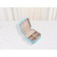 thumbnail image 6 of Unique Bargains Mini Jewelry Box for Women PU Leather Organizer with Zipper Light Blue, 6 of 7
