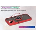 thumbnail image 6 of is Specially Designed for iPhone 13 Anti-Scratches,Anti-Fingerprint, Built-in 360° Rotating Ring Bracket Solid and Durable Magnetic car Phone case, Suitable for iPhone 13 6.1inches Women-Red, 6 of 6