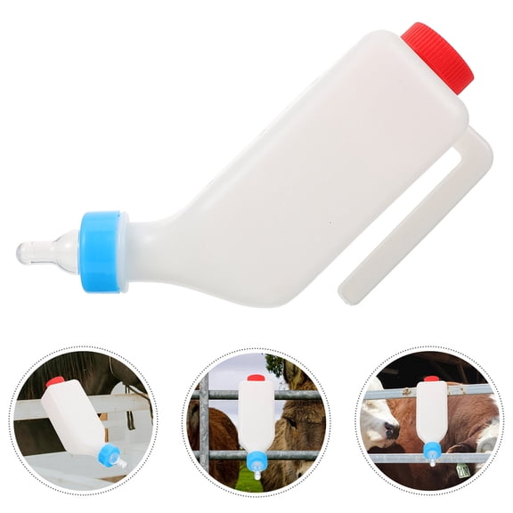 FOMIYES Calf Nursing Bottle Plastic White Animal Nursing Livestock Feeding 1Pack