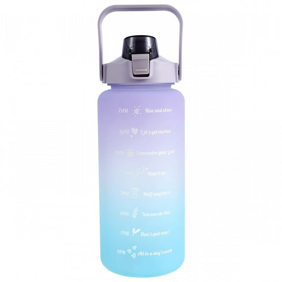 ACDANC 2L Water Bottle Motivational Water Bottle with & Capacity Marker BPA-Free Sports Water Bottle Daily Measured Tracking Marks Water Cup Ensure Drink Enough Water for Fitness Gym