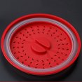 thumbnail image 3 of Inteprter Colador de verduras para microondas, filtro colador duradero, cesta de antisalpicaduras, utensilios de cocina, herramienta de cocina Organizadores de utensilios de cocina Rojo Inteprter HA077067-02, 3 of 6