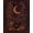 Orange, Pattern 4, variant on ODIKA 8'x10' Washable Area Rug Dark Purple Orange Celestial Skull Design Mystical Symbols with Moon and Stars Motif for King Size Bedroom Under Bed, Master Suite, Non-Shedding, Easy Care