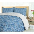thumbnail image 5 of Ambesonne Blue Paisley Duvet Cover Sets, Ethnical Flowers Art, 2-King, Sky Blue and White, 5 of 7