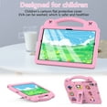 thumbnail image 5 of Tarise Kids Cover Case for Samsung Galaxy Tab A8 10.5 inch 2022 SM-X200/X205/X207, EVA Dropproof Handle Kids Friendly Kickstand Rugged Lightweight Child Case Cover for Samsung A8 10.5" Tablet, Pink, 5 of 8