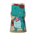 thumbnail image 5 of Gaeub Cool Dino Playing Skateboard Men's Athletic Tank Top, Workout Sleeveless Shirts, Running Tank Tops for Gym, Running, Training - X-Large, 5 of 9