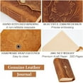 thumbnail image 6 of Leather Journal Notebook Carving Small 320 Blank Pages Kraft Paper Handmade Travel Vintage Daily 3.3x4.3in Lock Closure Portable Notepad for Man Women Gifts Artist Writing Drawing Brown, 6 of 9