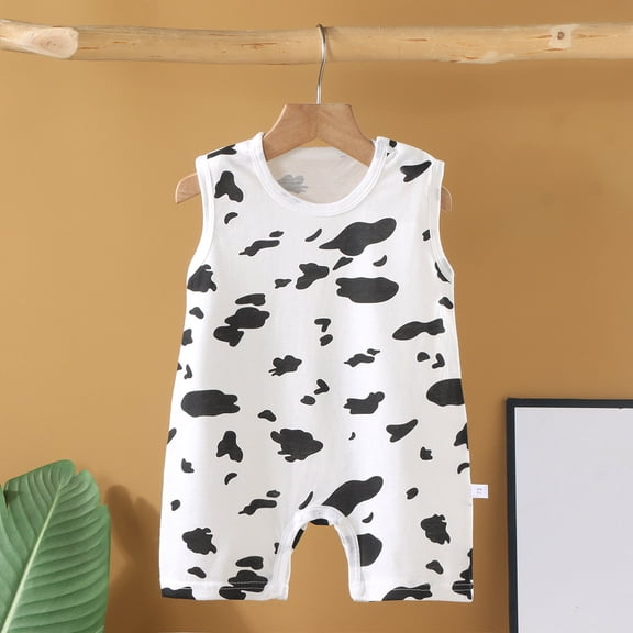lulshou Spring Romper Baby Spring New Onesie Newborn Crawling Clothes Sleeveless Thin Ha Clothes Bag Fart Clothes Bodysuit Jumpsuit on Clearance