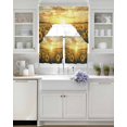 thumbnail image 3 of Summer Sunflower Swag Curtains for Living Room/Bedroom Windows, Pastoral Rustic Floral Botanical Kitchen Curtains and Valances Set 36 Inch Length, Light Filtering Swags Valance Curtain Panels, 3 of 5