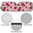 thumbnail image 6 of Uorisanigo Windshield Sun Shade for Jeep Wrangler TJ JK JKU Sport Sahara Rubicon 2 Door & 4 Door-Blocks UV Rays Sun Visor, Strawberry Print Car Sunshade Keep Your Vehicle Cool, Car Window Shades, 6 of 7