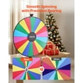 thumbnail image 4 of VEVOR Roue Tournante de 36 Po pour Prix, Roue Tournante à 18 Emplacements avec Support, Roulette de Fortune à Hauteur Réglable avec Effacement à Sec et 2 Marqueurs, 6 Couleurs, Assemblage Facile, pour Fête Pub Salon Carnaval, 4 of 9