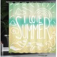 thumbnail image 4 of Ambesonne Vintage Shower Curtain, Sun Words, 69"Wx70"L, Turquoise Beige, 4 of 5