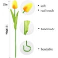 thumbnail image 5 of 20pcs Artificial Tulips Flowers Fake Faux PU Tulip Bouquet Real Touch Flower Arrangement for Home Room Office Party Wedding Decoration Excellent Gift Idea for Mothers Day, 5 of 13