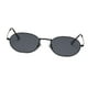thumbnail image 4 of Gafas de sol unisex de montura redonda con efecto espejo, montura negra. Marco negro Lente gris negro, 4 of 9