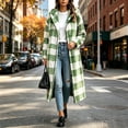 thumbnail image 3 of Iyufng Plaid Fuzzy Fleece Long Hooded Coats for Women Full Zip Long Sleeve Casual Warm Winter Outerwear with Side Pockets, 3 of 7