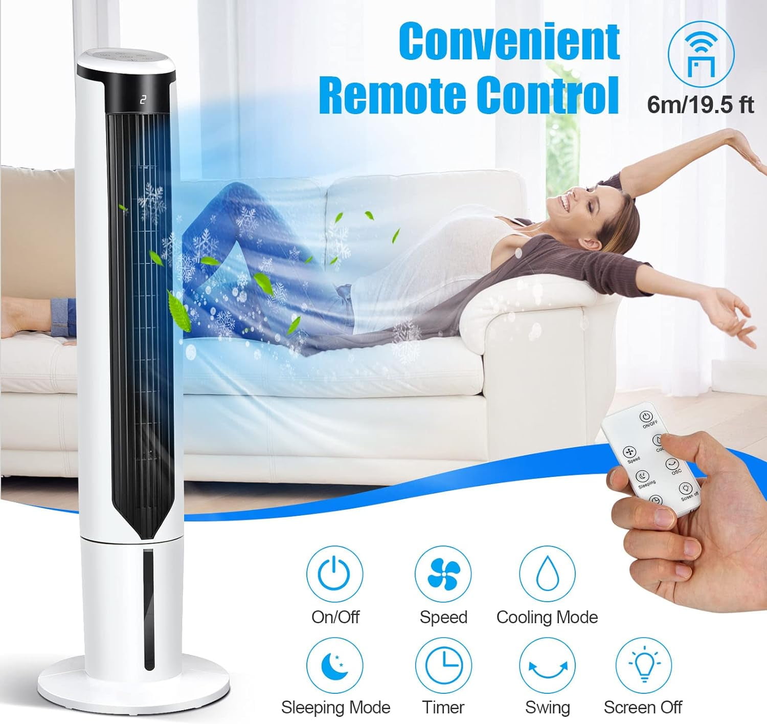 Giantex Evaporative Air Cooler, Floor Standing Portable Air Cooler Fan, Quiet Cooling for Bedroom/Living Room/Office
