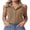 Khaki, variant on Women's Sleeveless Button Down Shirts Hidden-Button Front Collared Dressy Casual Blouses Loose Office Tank Tops