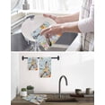 thumbnail image 5 of Easter Kitchen Dish Towels for Drying Dishes Set of 3, Spring Farmhouse Bunny Flower Blue Wood Grain Waffle Weave Microfiber Hand Tea Bathroom Towels Quick Dry & Absorbent Towel 15.7x23.6, 5 of 7
